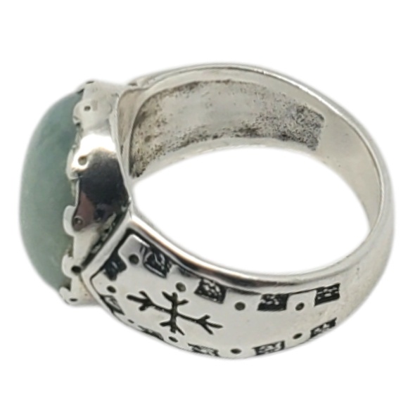 Carolyn Pollack Sterling Silver Green Quartz Ring Size 8 #20217 - Picture 3 of 6